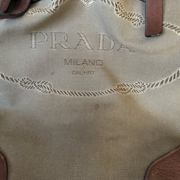 Prada Jacquard Logo Canvas Tote - Picture 6 of 8